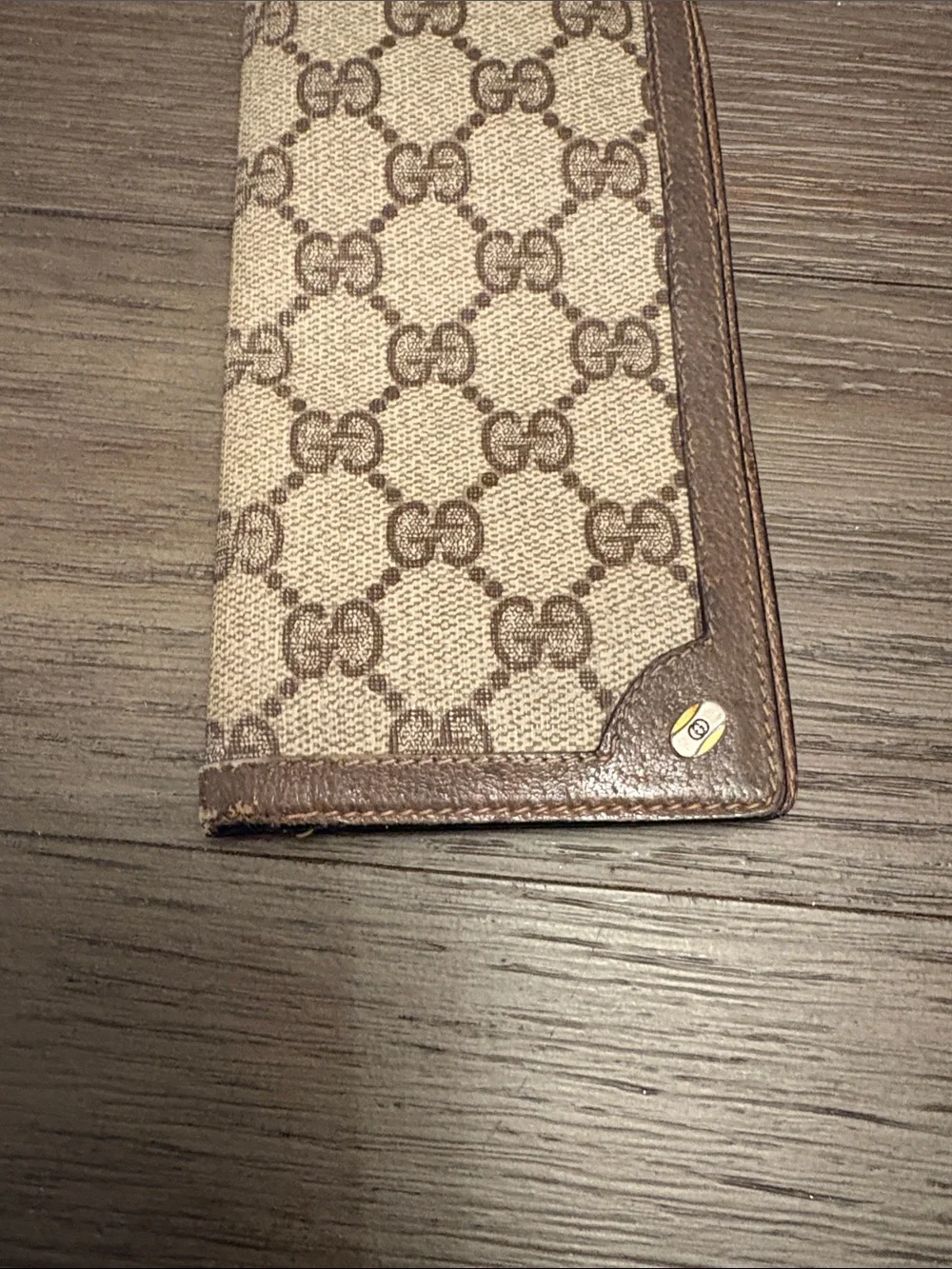 Gucci Beige & Brown Monogram Long Wallet - Picture 2 of 9